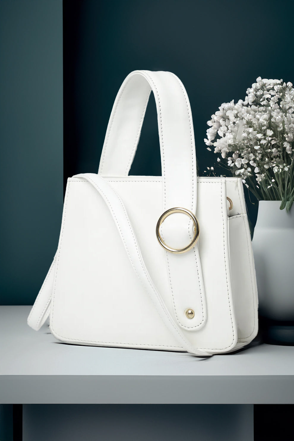 Handbag RingBloom - White