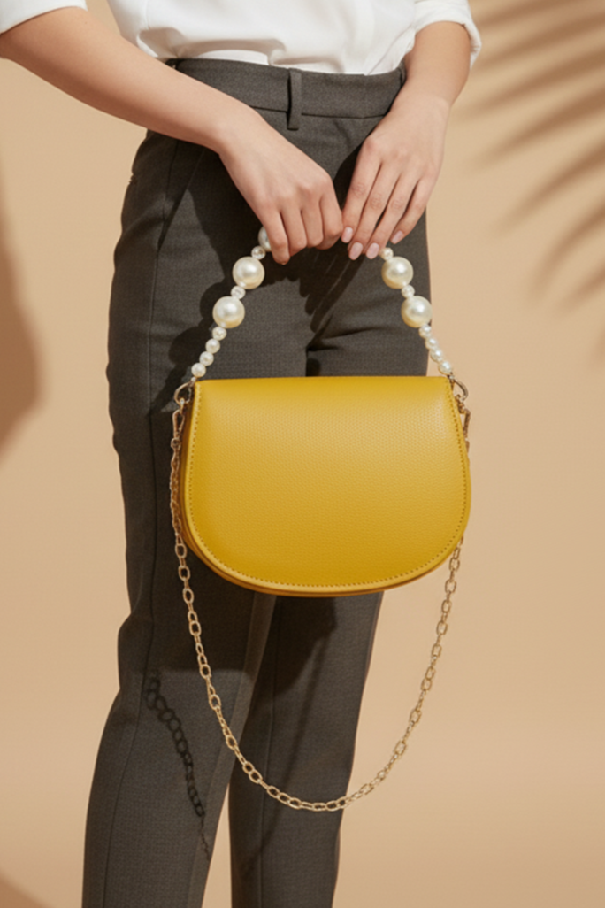 Handbag Midnight Pearl - Mustard