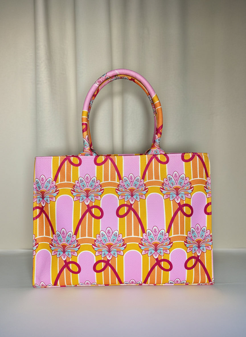 Canvas Tote Pink Ribbon
