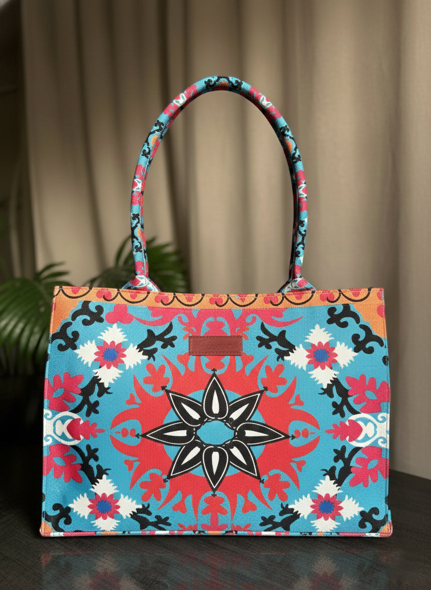 Canvas Tote Flower Loop