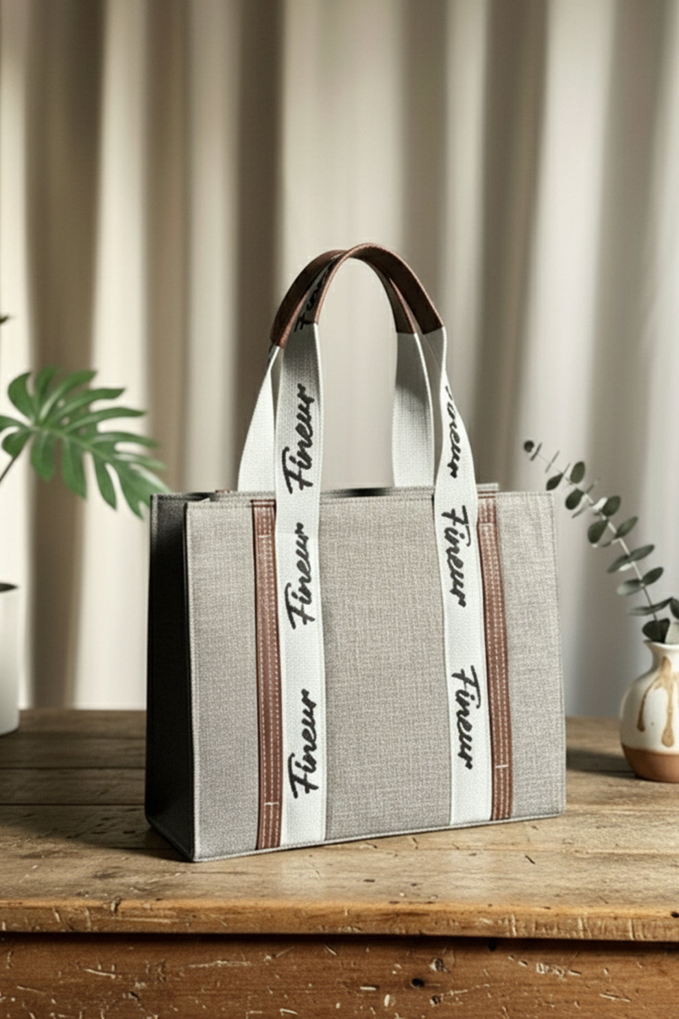 Canvas Modern Muse Tote - Grey