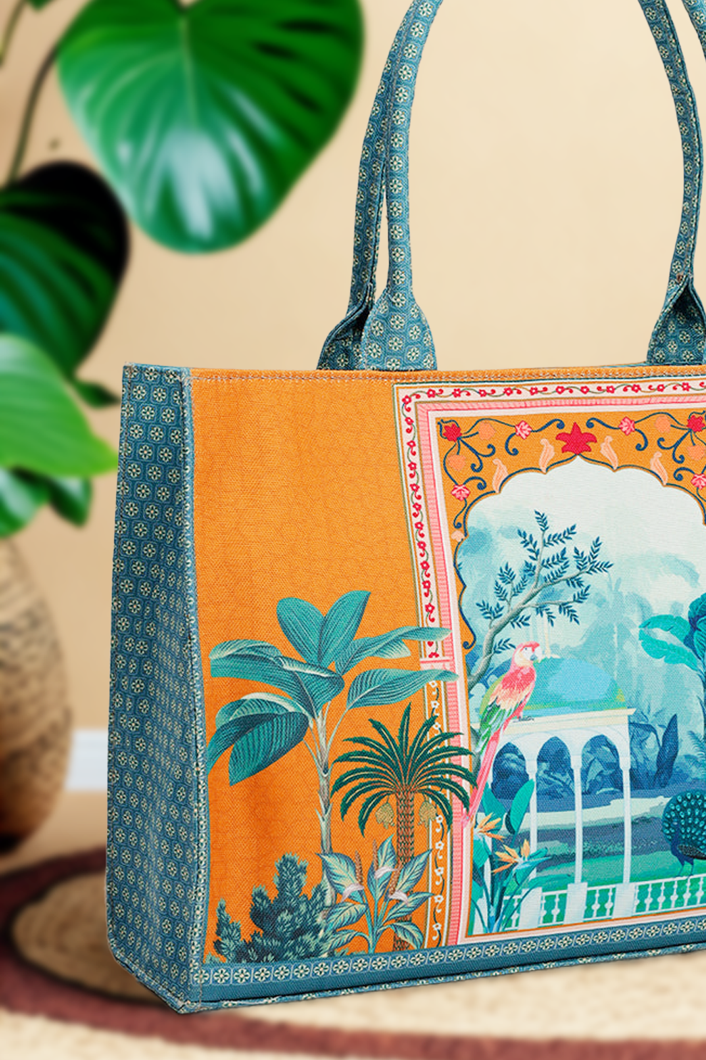 Canvas Tote Tropical Vibes
