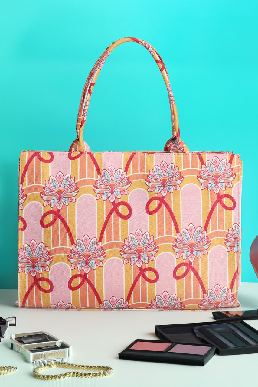 Canvas Tote Pink Ribbon