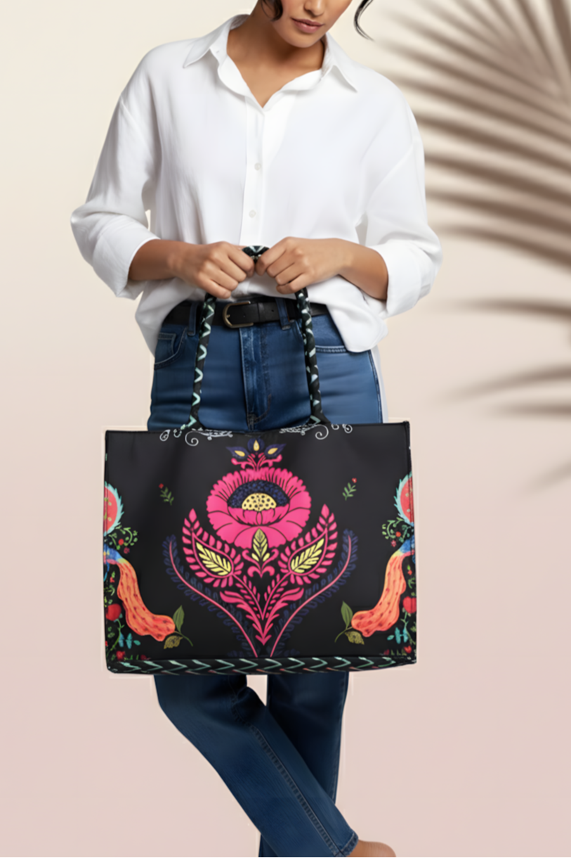 Canvas Tote Festive Bloom