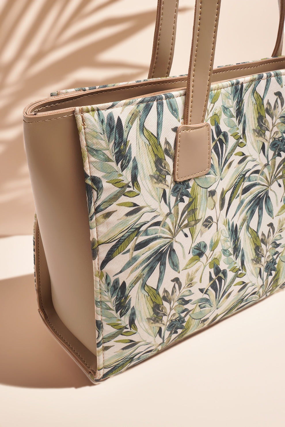 Side Rexine Canvas Tote Forest Charm