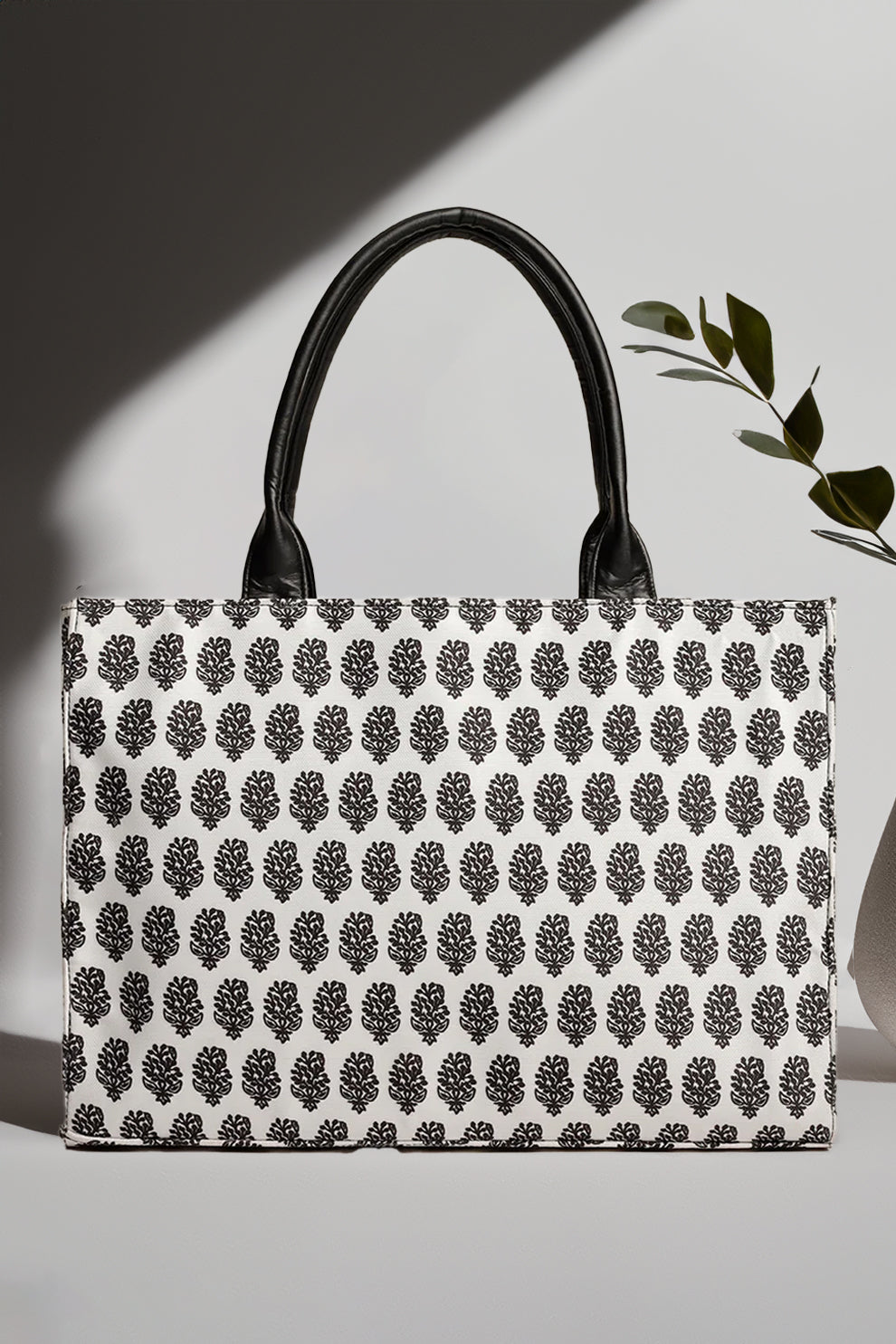 Canvas Tote Premium Handle - White