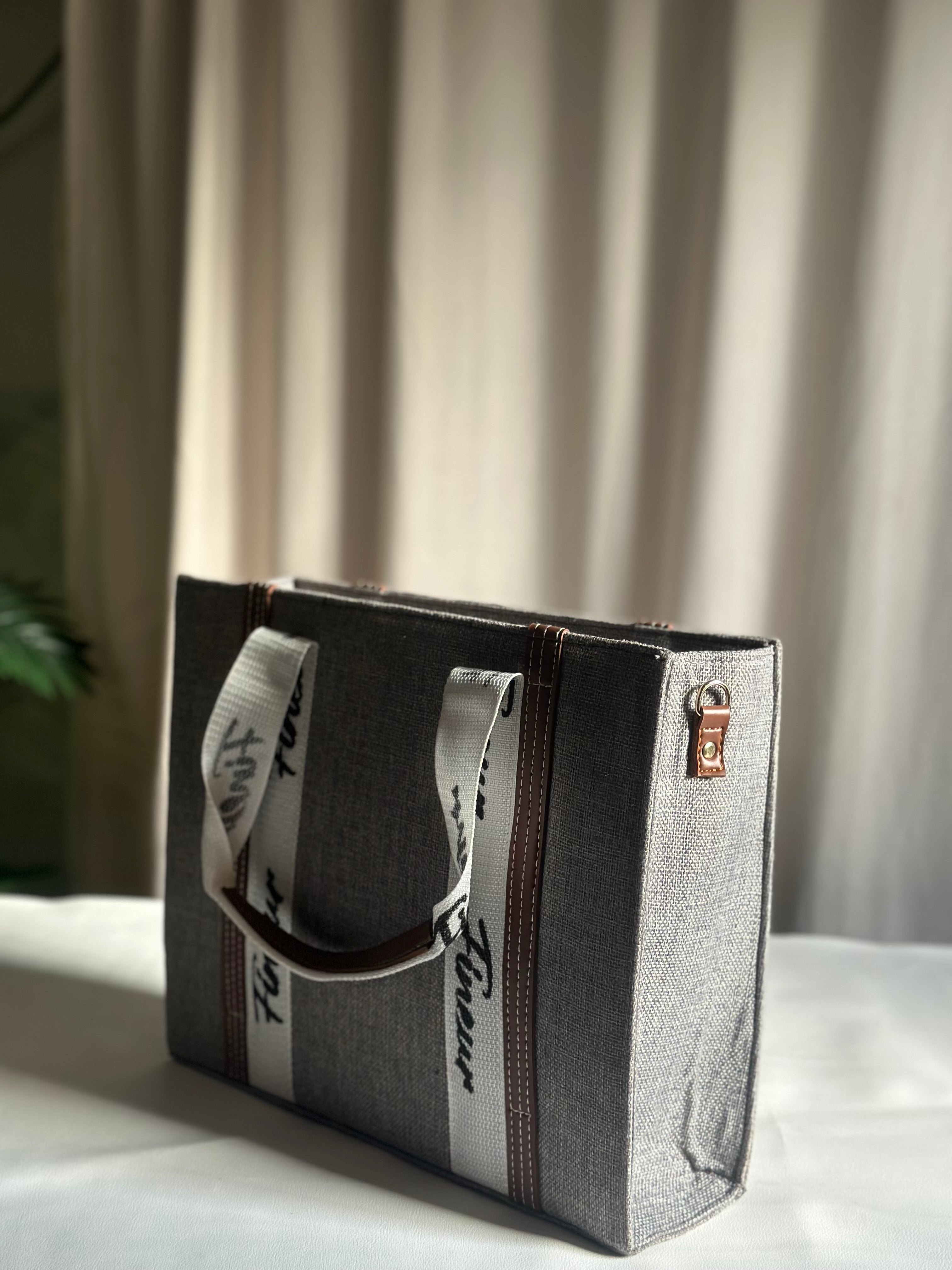 Canvas Modern Muse Tote - Grey
