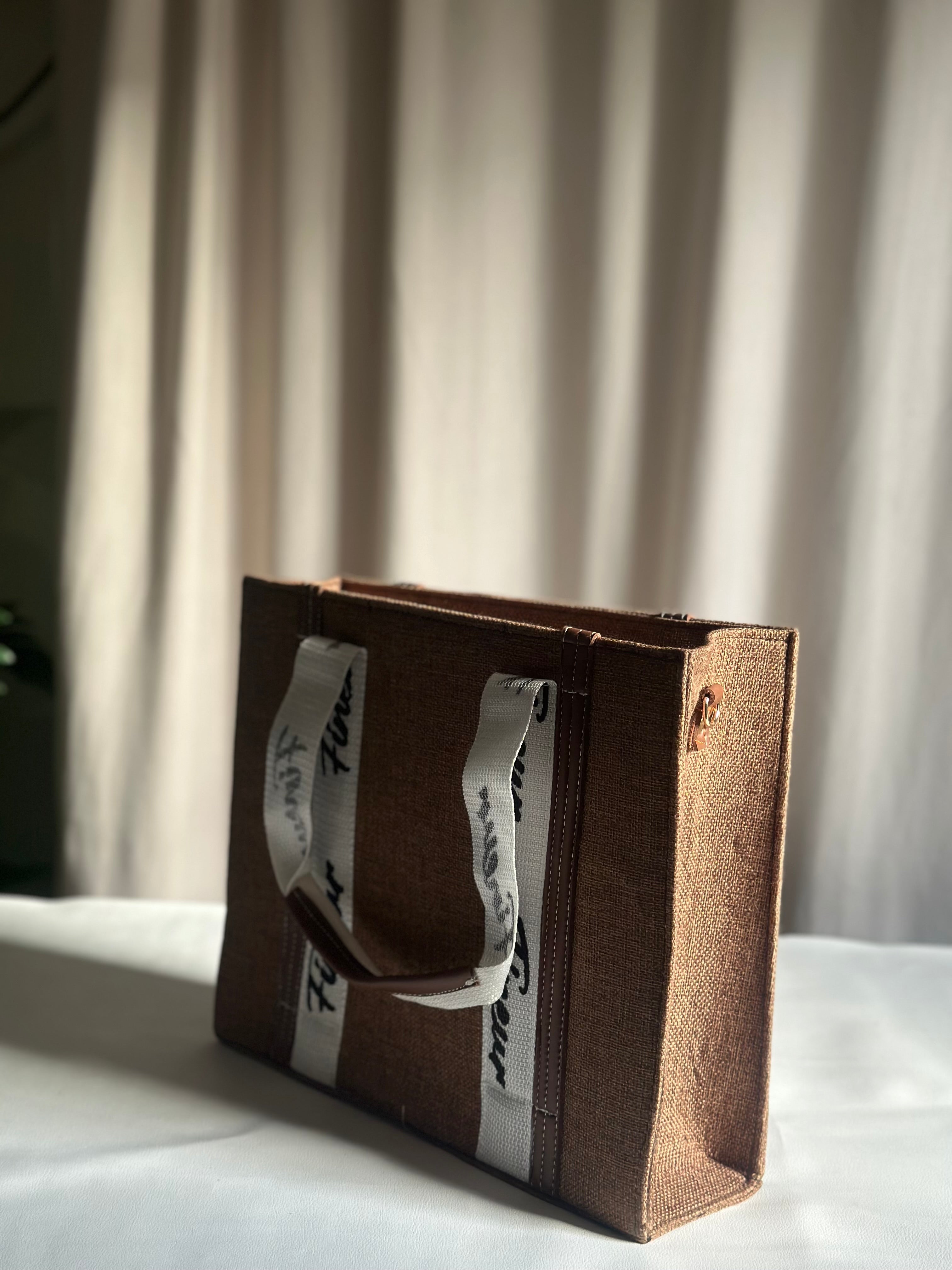 Canvas Modern Muse Tote - Light Brown